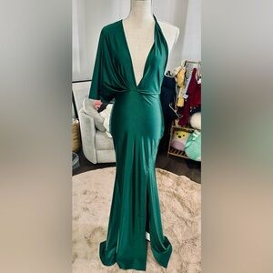 Walk of Fame Maxi dress in Hunter green. From FashionNova.com